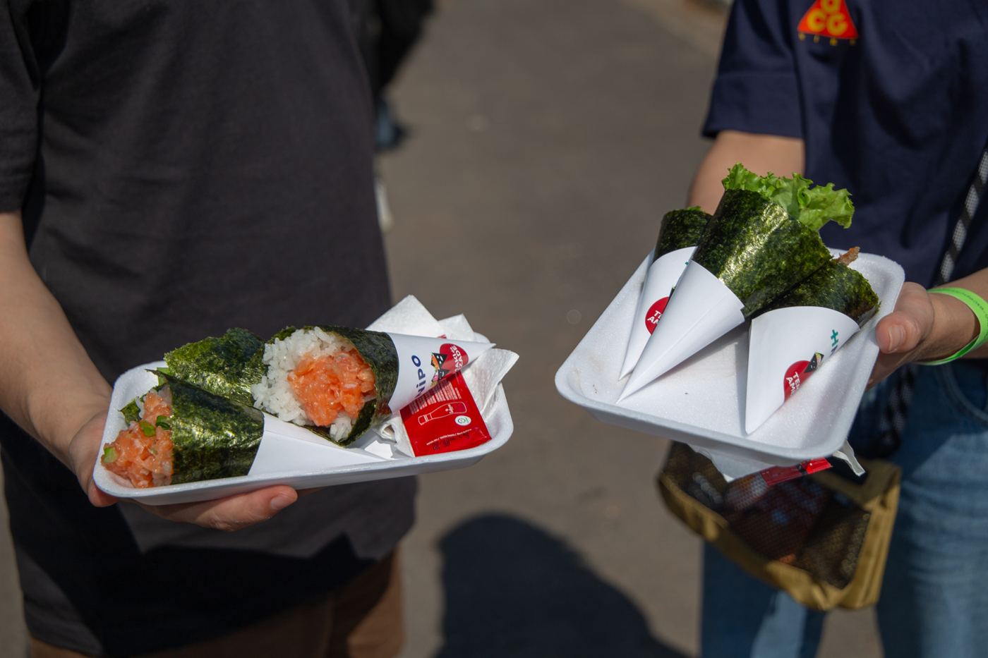Temakis servidos no evento
